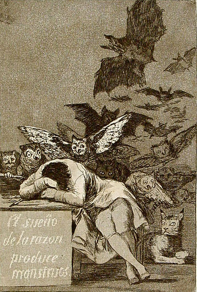 Capricho nº 43 de Goya: “El sueño de la razón produce monstruos