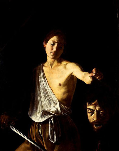 “David con la cabeza de Goliat”, pintado por Caravaggio
