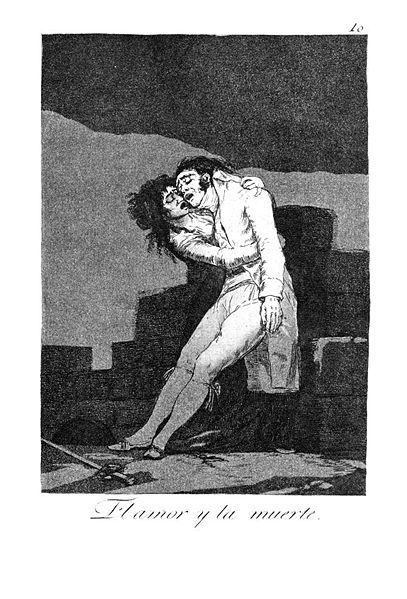 “El amor y la muerte”, Capricho de 1799, Francisco de Goya y Lucientes 